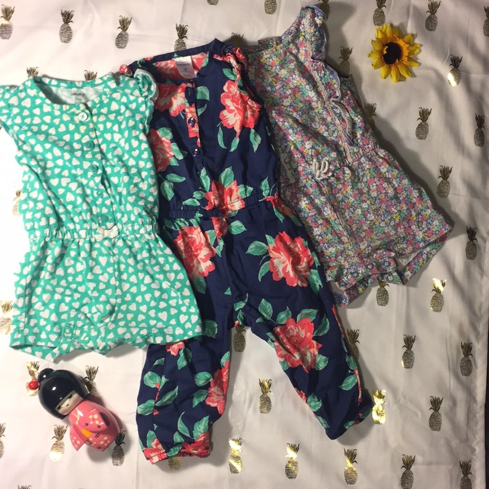Carters baby girl romper set